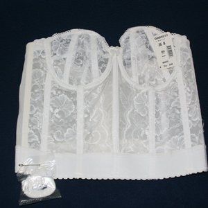 White Lace Longline Bra/Foundation Garment